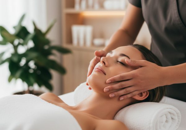 Massage relaxant du visage et soin Skin IceGlow à la Maison de Beauté Corps pour L à Bry-sur-Marne